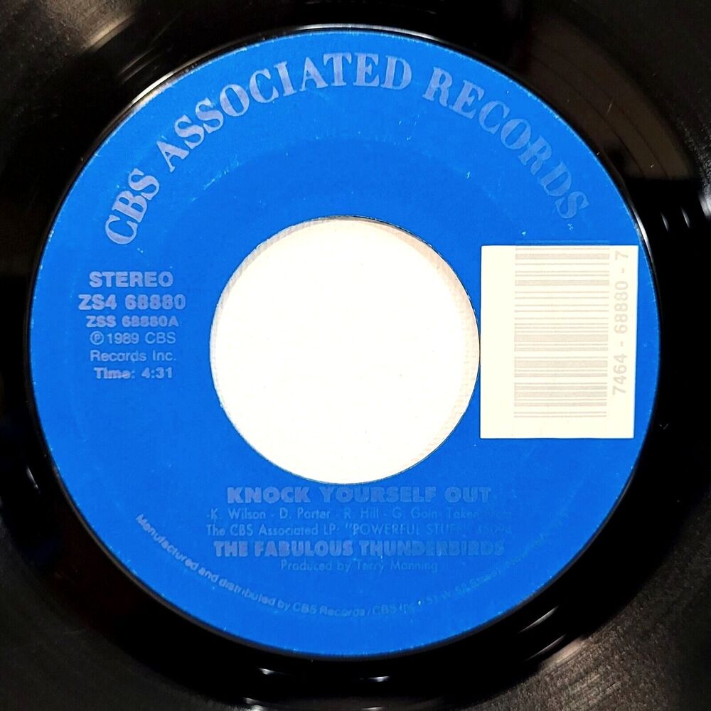 Fabulous Thunderbirds “Knock Yourself Out / Emergency” 45 RPM 1988